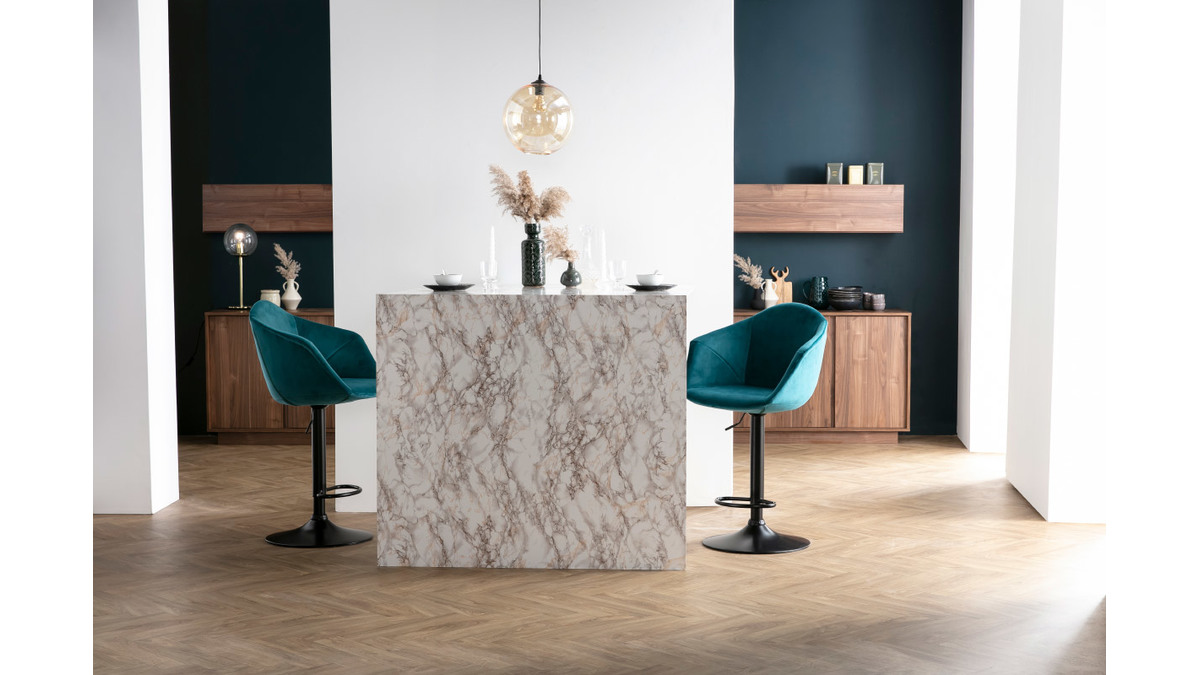 Design-Sideboard glnzend Walnussoptik L180 cm COMO