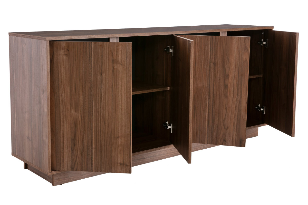 Design-Sideboard glnzend Walnussoptik L180 cm COMO