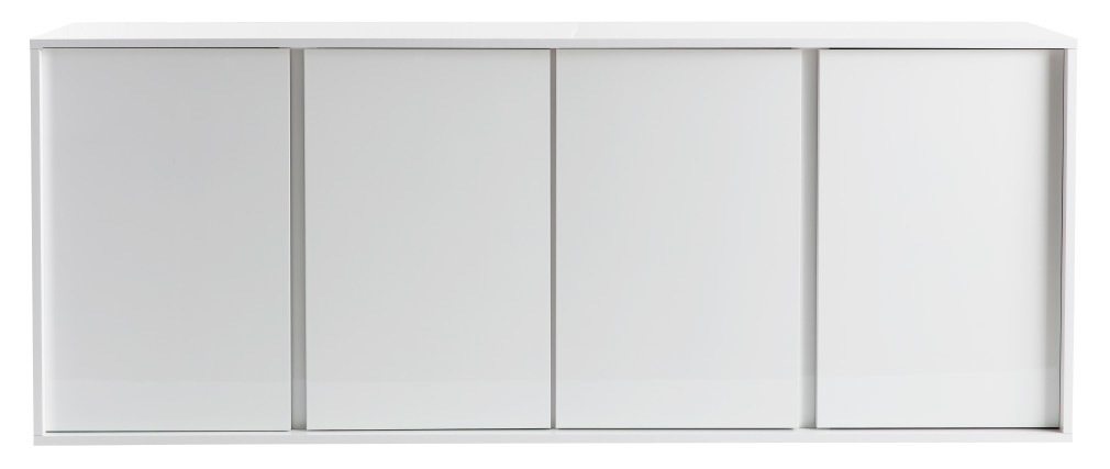 Design-Sideboard glänzend weiß lackiert L180 cm COMO