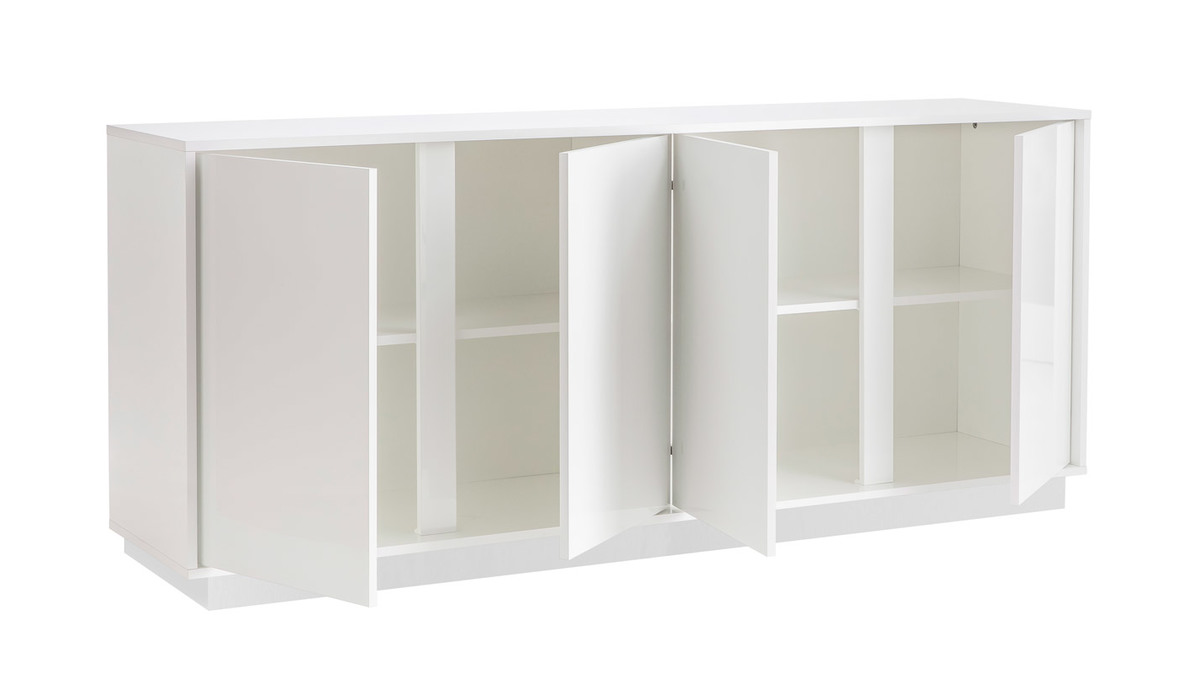 Design-Sideboard glnzend wei lackiert L180 cm COMO