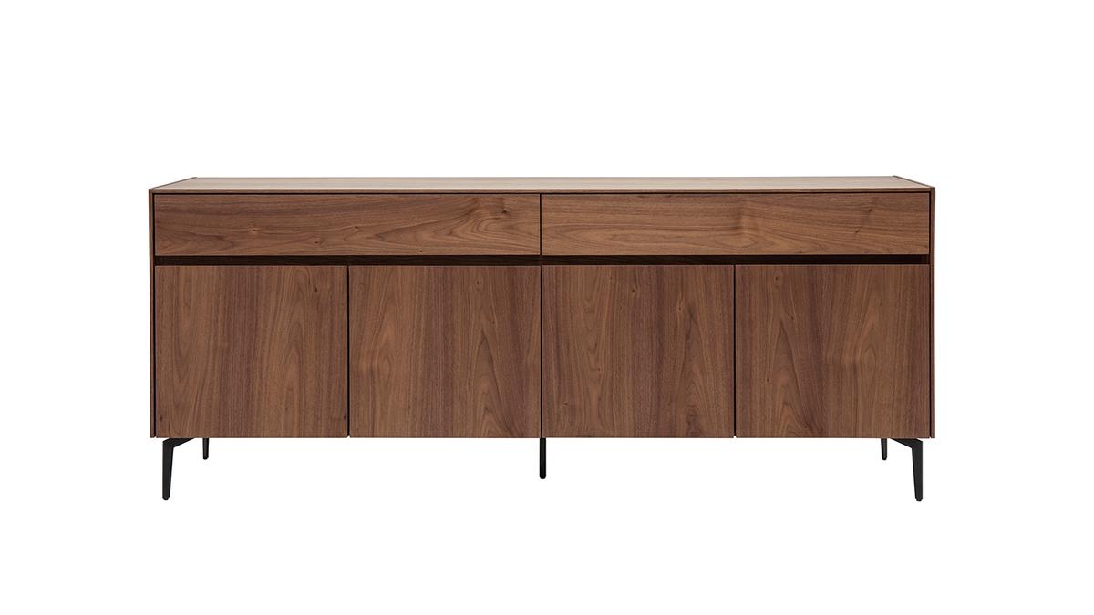 Design-Sideboard mit Walnussfurnier L180 cm BLISS