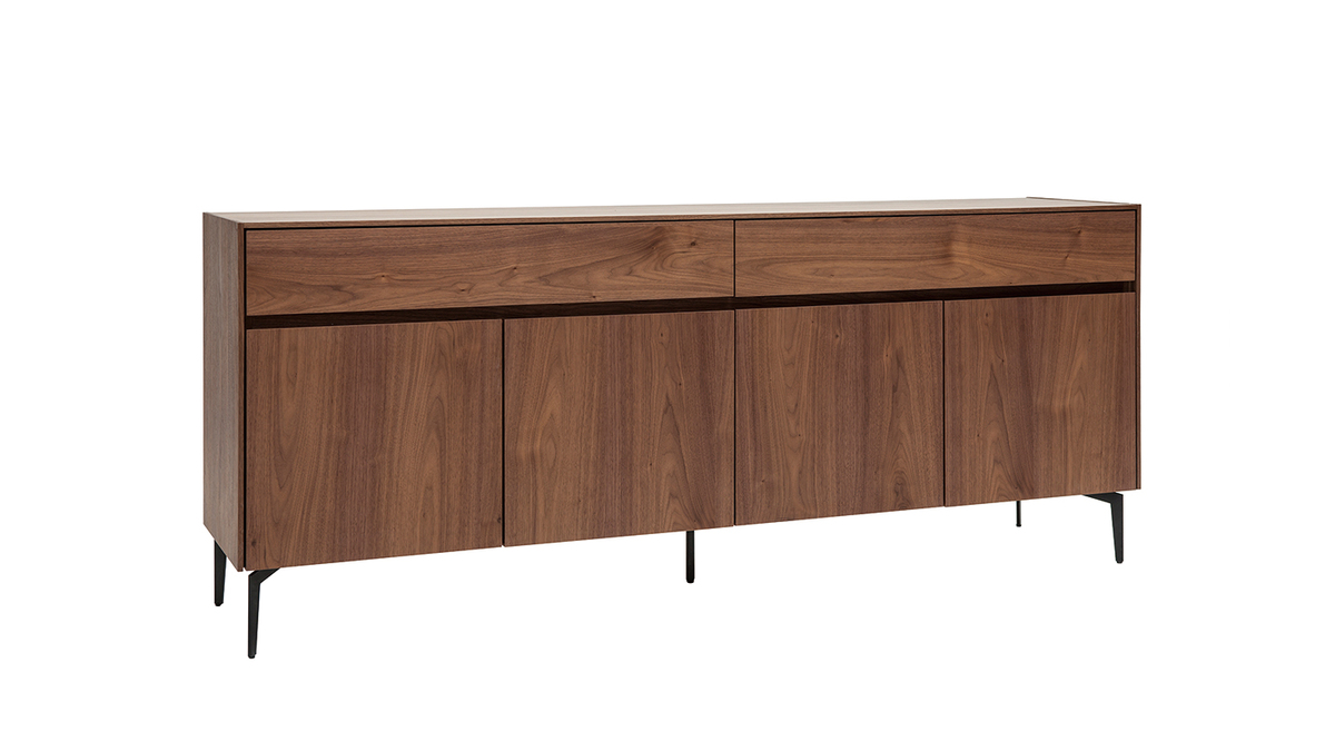 Design-Sideboard mit Walnussfurnier L180 cm BLISS