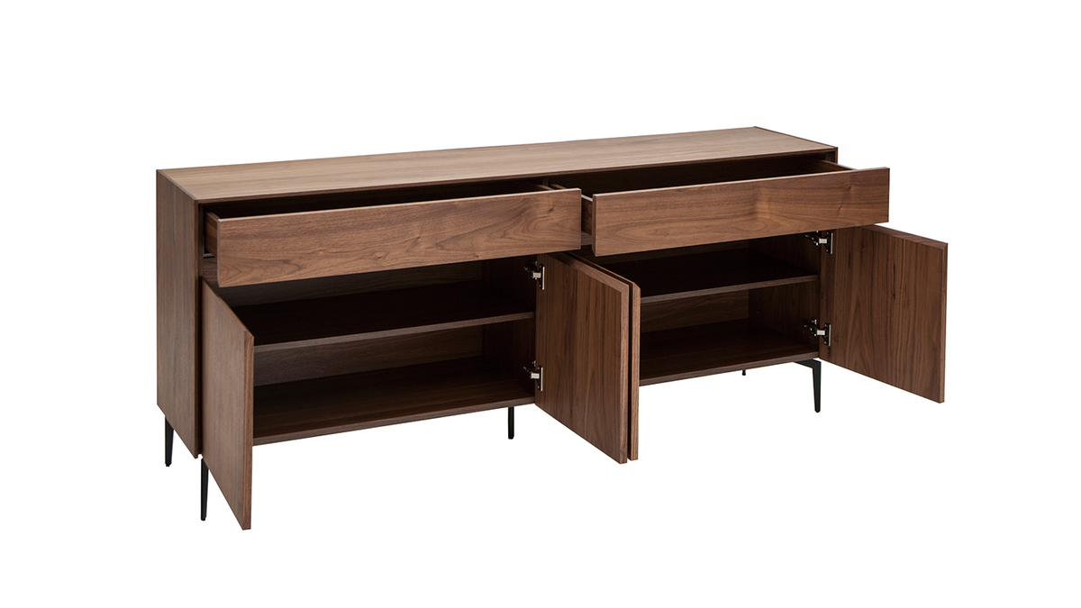 Design-Sideboard mit Walnussfurnier L180 cm BLISS