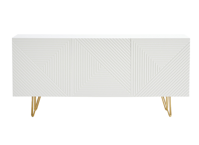 Design-Sideboard weiß und vergoldet B160 cm OZEN