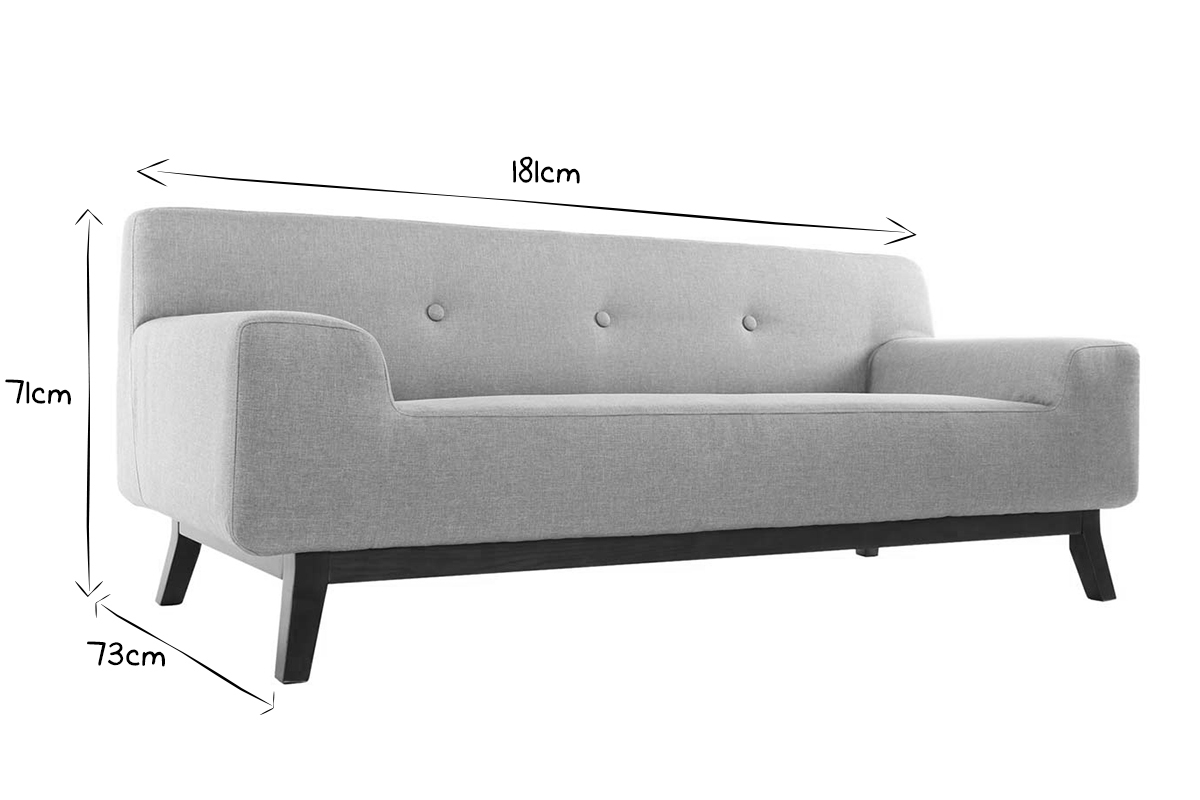 Design-Sofa 2-3 Pltze Grau VILA