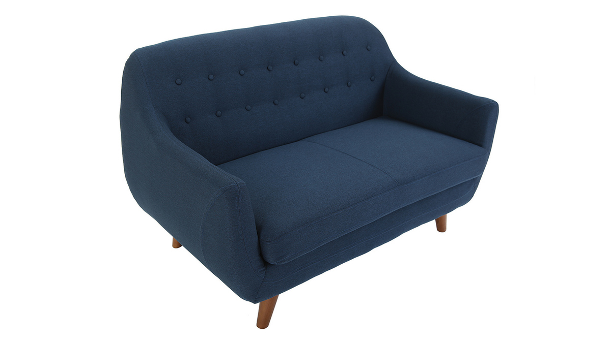 Design-Sofa 2 Pltze Blau YNOK