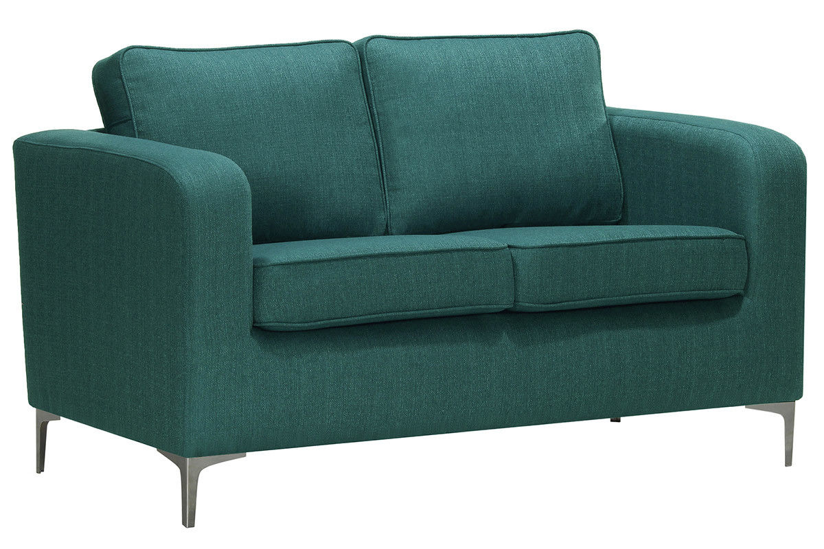 Design-Sofa 2 Pltze Blaugrn HARRY