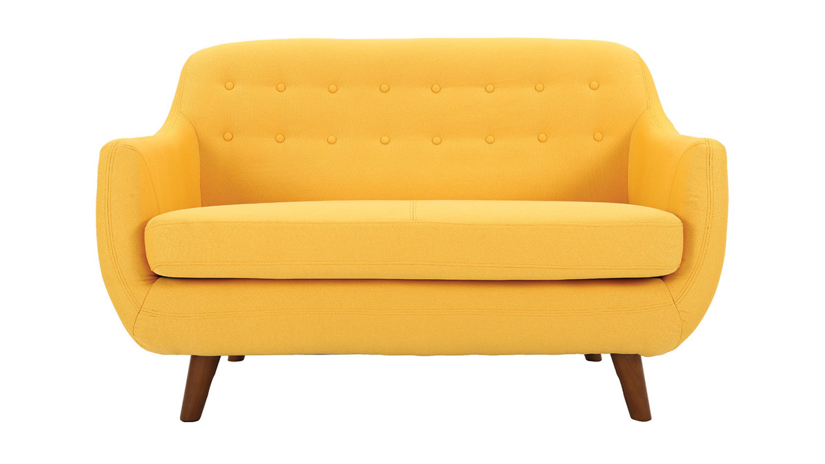 Design-Sofa 2 Pltze Gelb YNOK