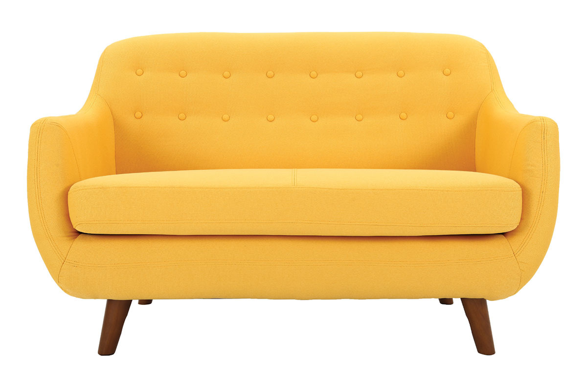 Design-Sofa 2 Pltze Gelb YNOK