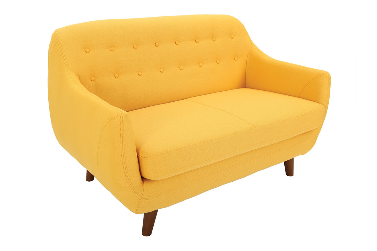 Design-Sofa 2 Pltze Gelb YNOK
