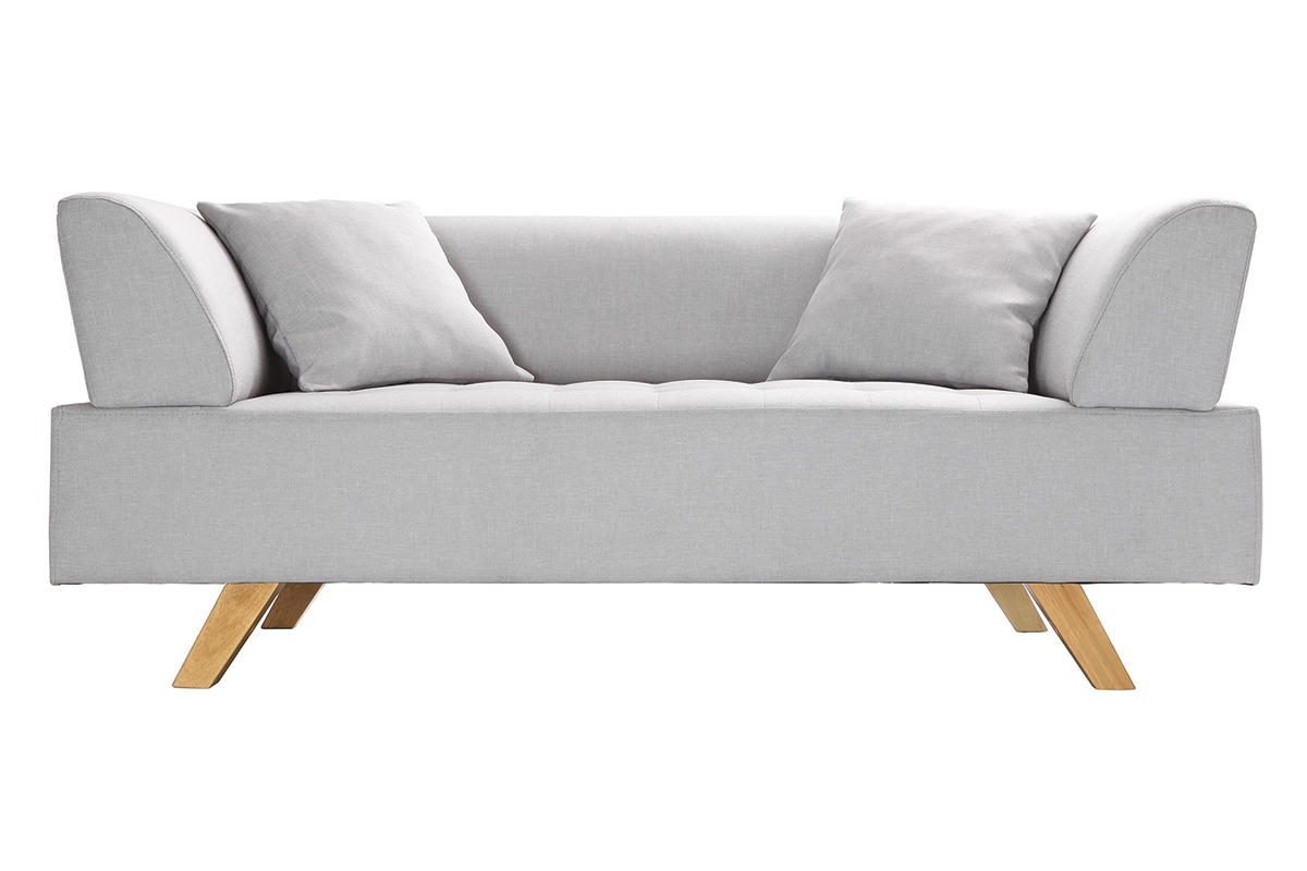 Design-Sofa 2 Pltze Grau ARTIC