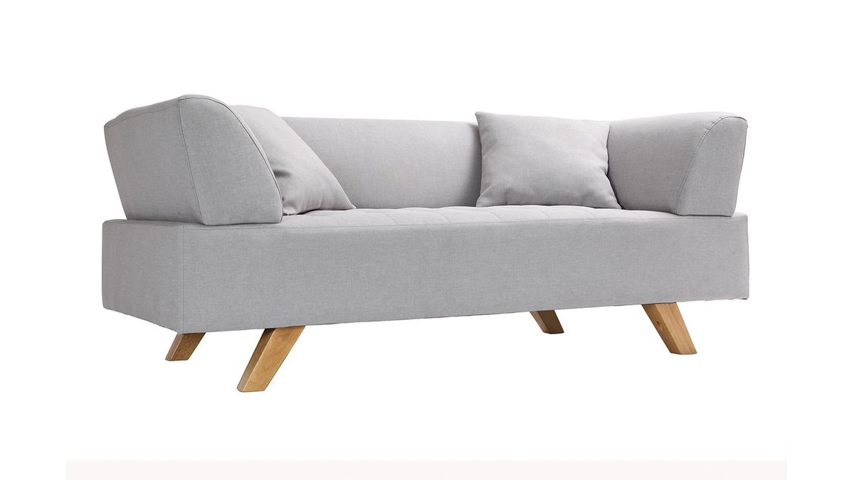 Design-Sofa 2 Pltze Grau ARTIC