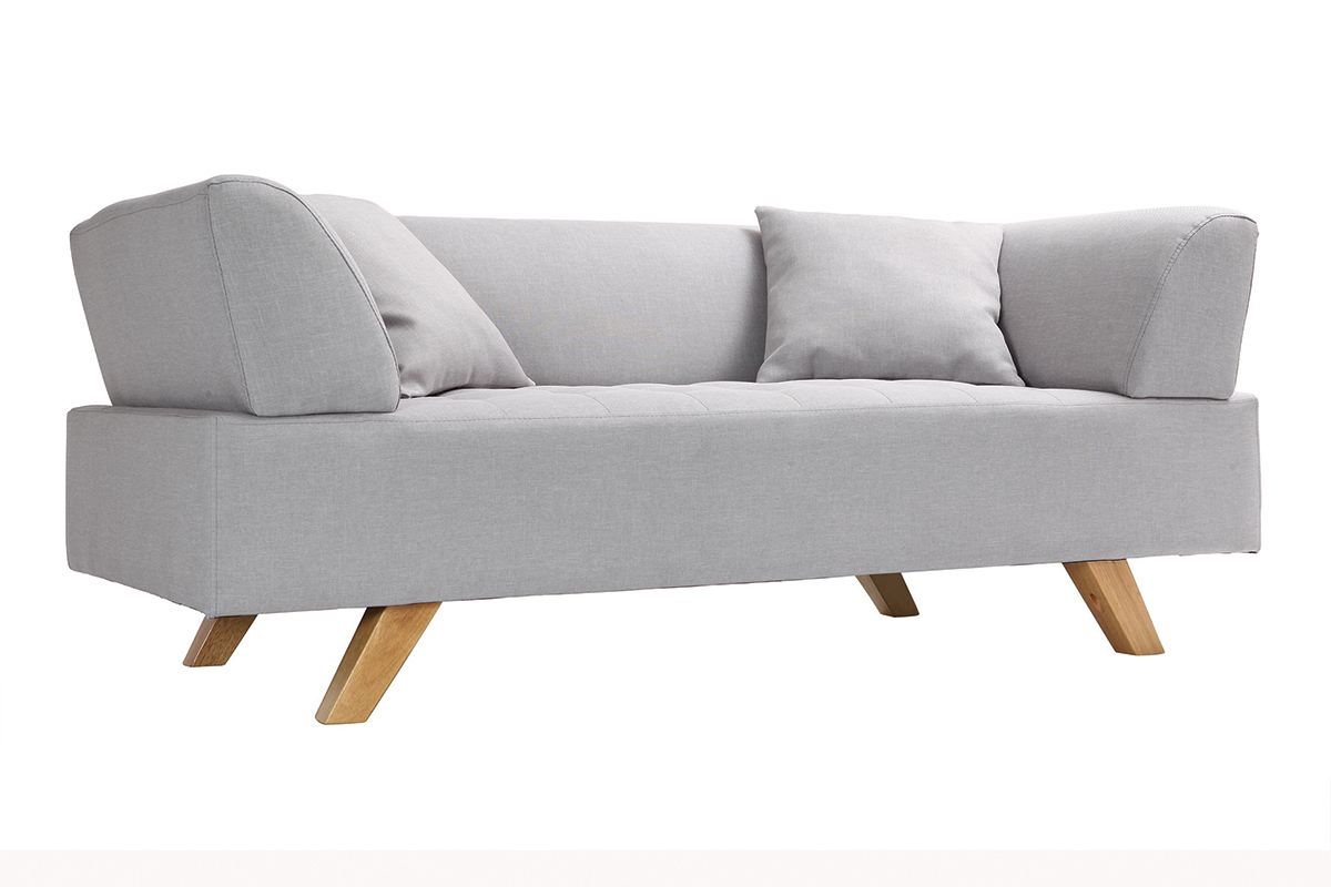 Design-Sofa 2 Pltze Grau ARTIC