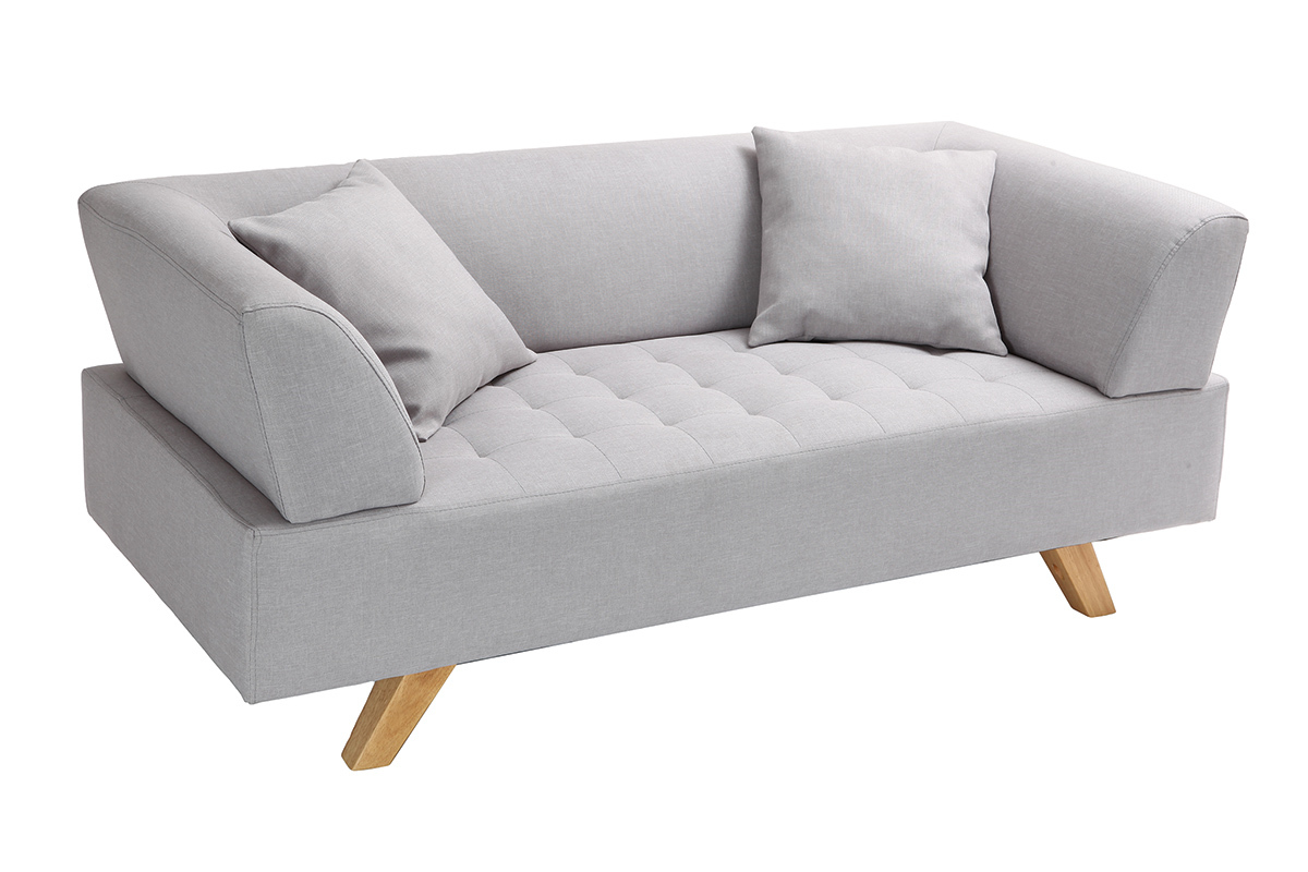 Design-Sofa 2 Pltze Grau ARTIC