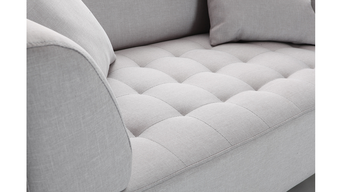 Design-Sofa 2 Pltze Grau ARTIC