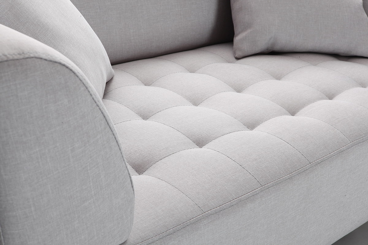 Design-Sofa 2 Pltze Grau ARTIC