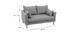 Design-Sofa 2 Plätze Grau KATE