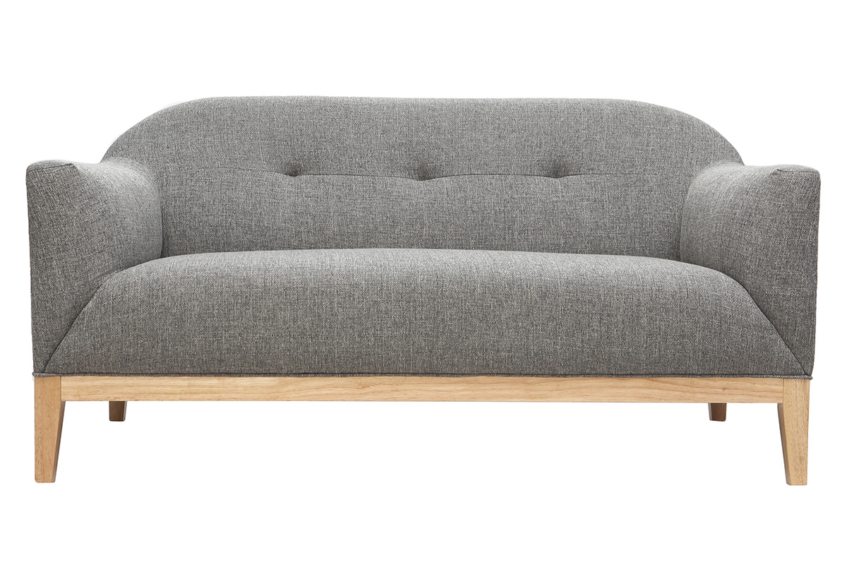 Design-Sofa 2 Pltze Grau Mary