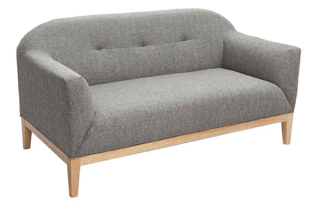 Design-Sofa 2 Pltze Grau Mary