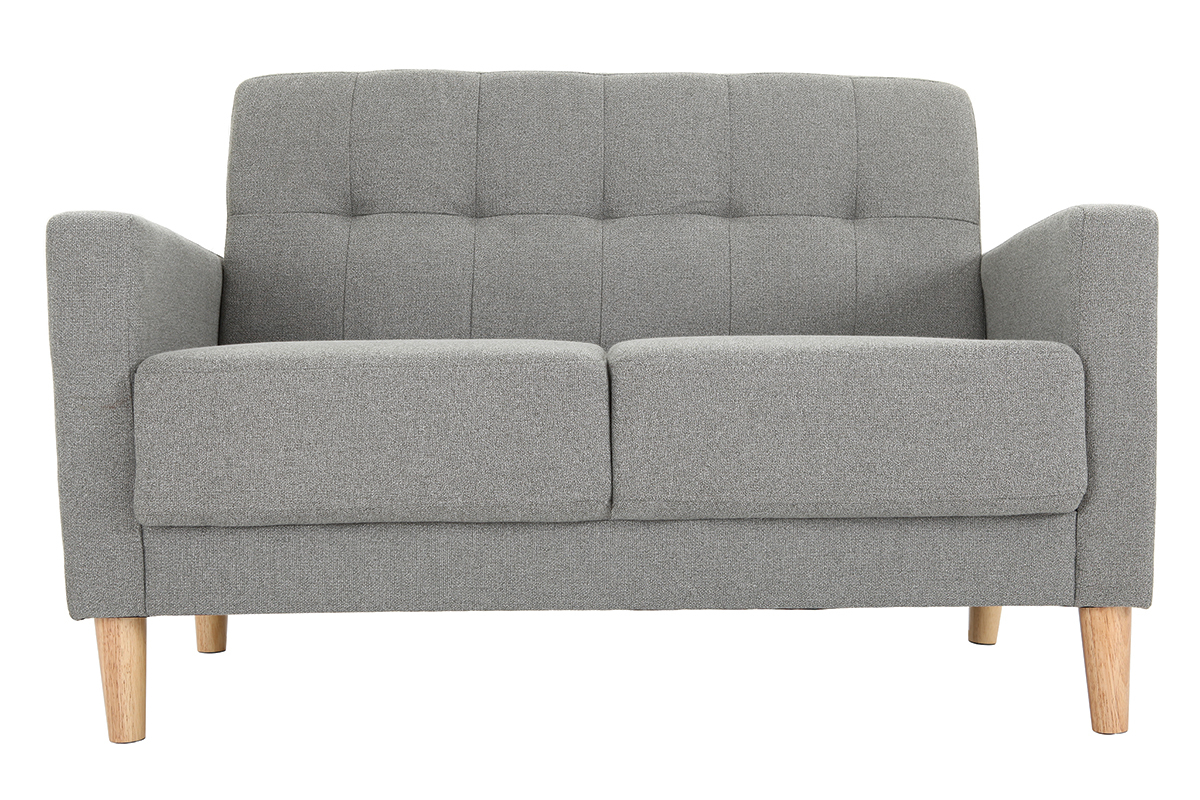Design-Sofa 2 Pltze Grau MOON