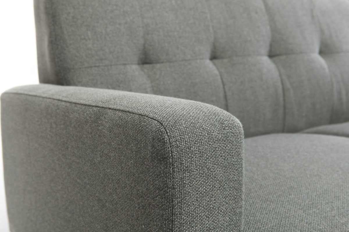 Design-Sofa 2 Pltze Grau MOON