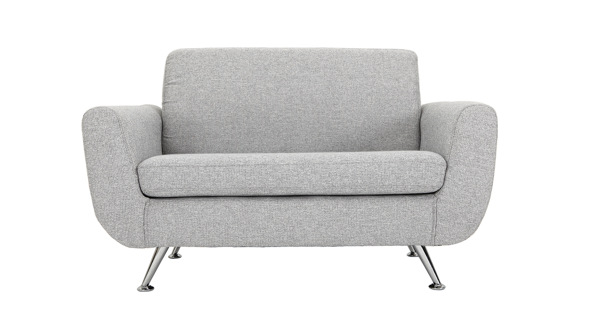 Design-Sofa 2 Pltze Grau PURE