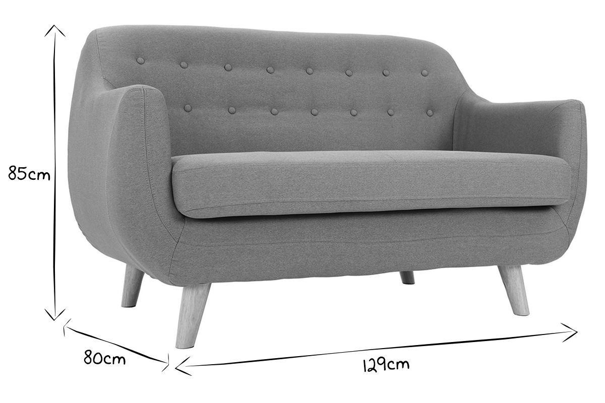 Design-Sofa 2 Pltze Grau YNOK