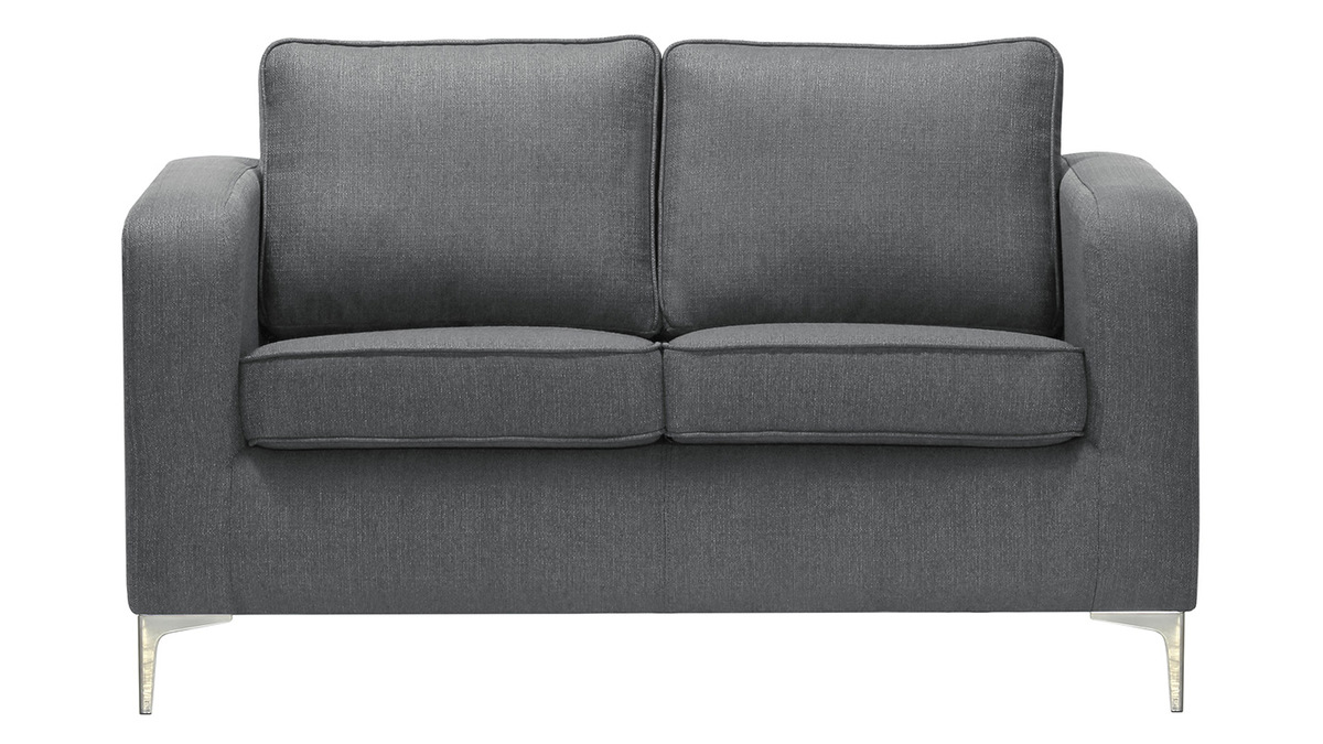 Design-Sofa 2 Pltze Hellgrau HARRY