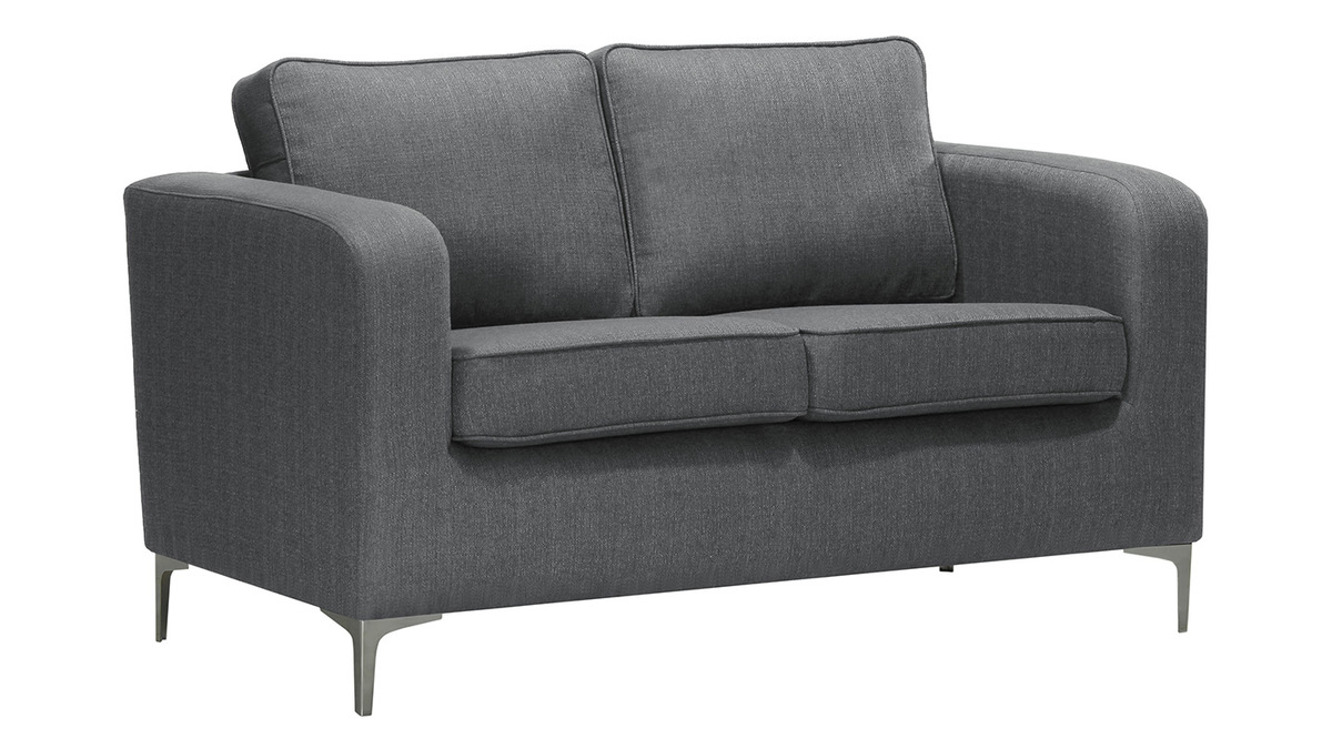 Design-Sofa 2 Pltze Hellgrau HARRY