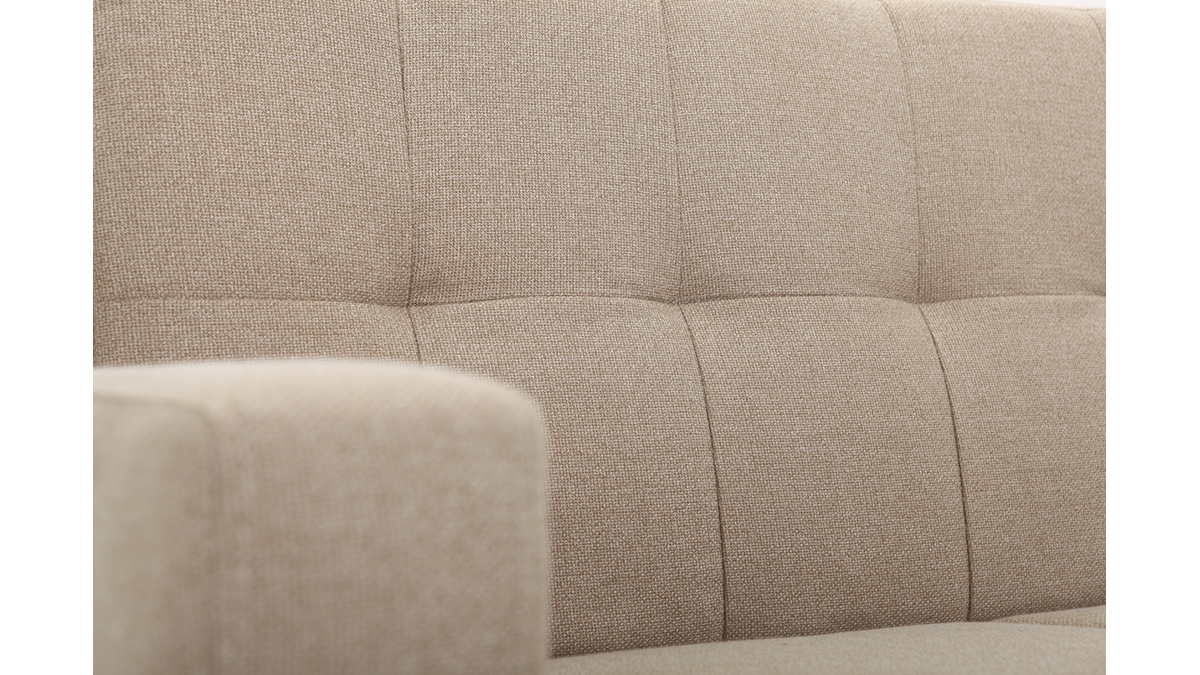 Design-Sofa 2 Pltze Naturfarben MOON