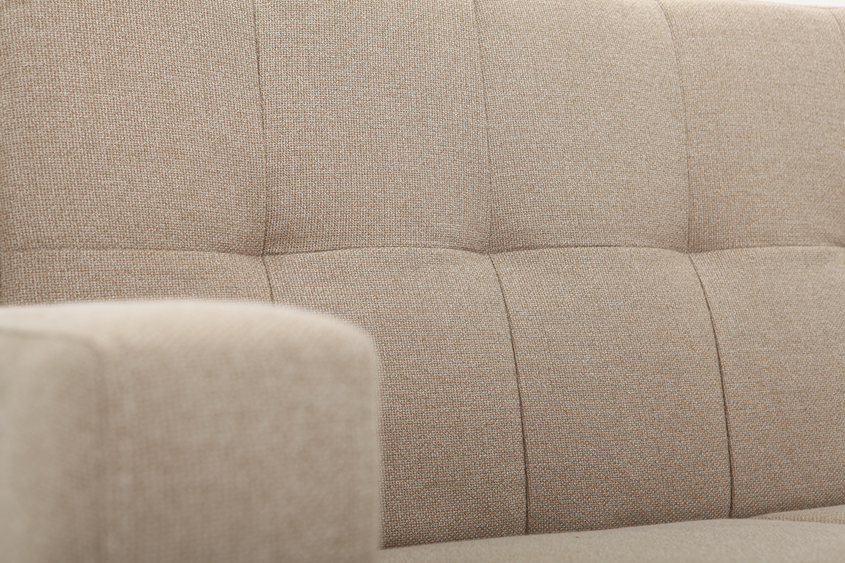 Design-Sofa 2 Pltze Naturfarben MOON