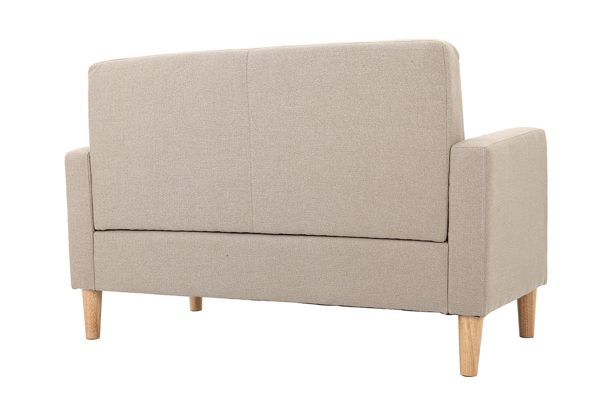 Design-Sofa 2 Pltze Naturfarben MOON