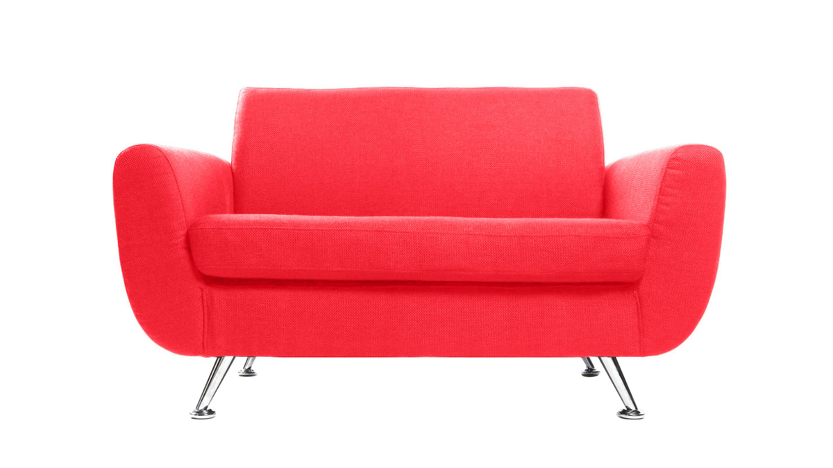 Design-Sofa 2 Pltze Rot PURE