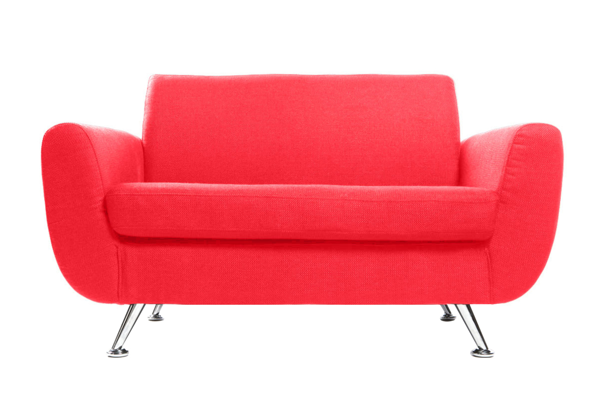 Design-Sofa 2 Pltze Rot PURE