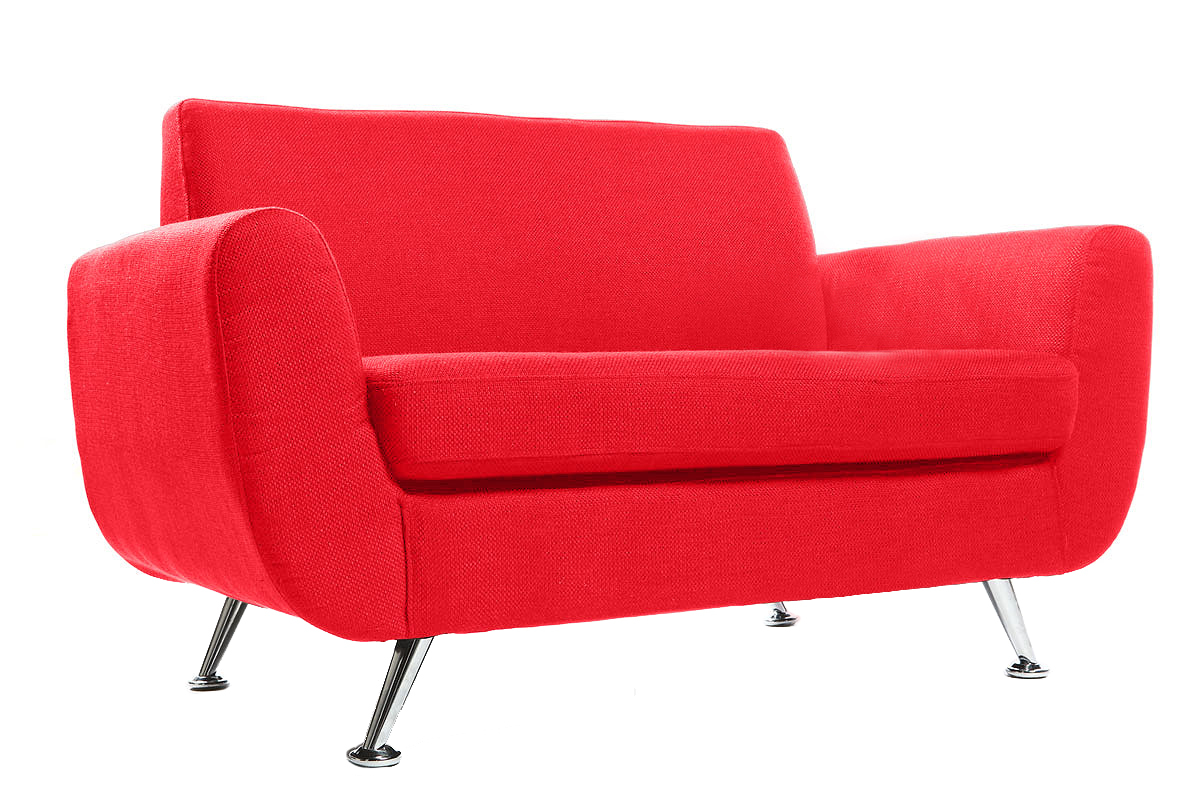Design-Sofa 2 Pltze Rot PURE