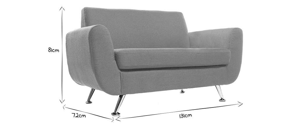 Design-Sofa 2 Plätze Rot PURE