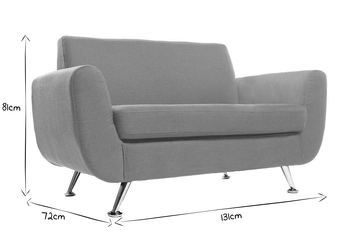 Design-Sofa 2 Pltze Rot PURE
