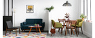Design-Sofa 2 Plätze Stoff Grau Eichenbeine EKTOR