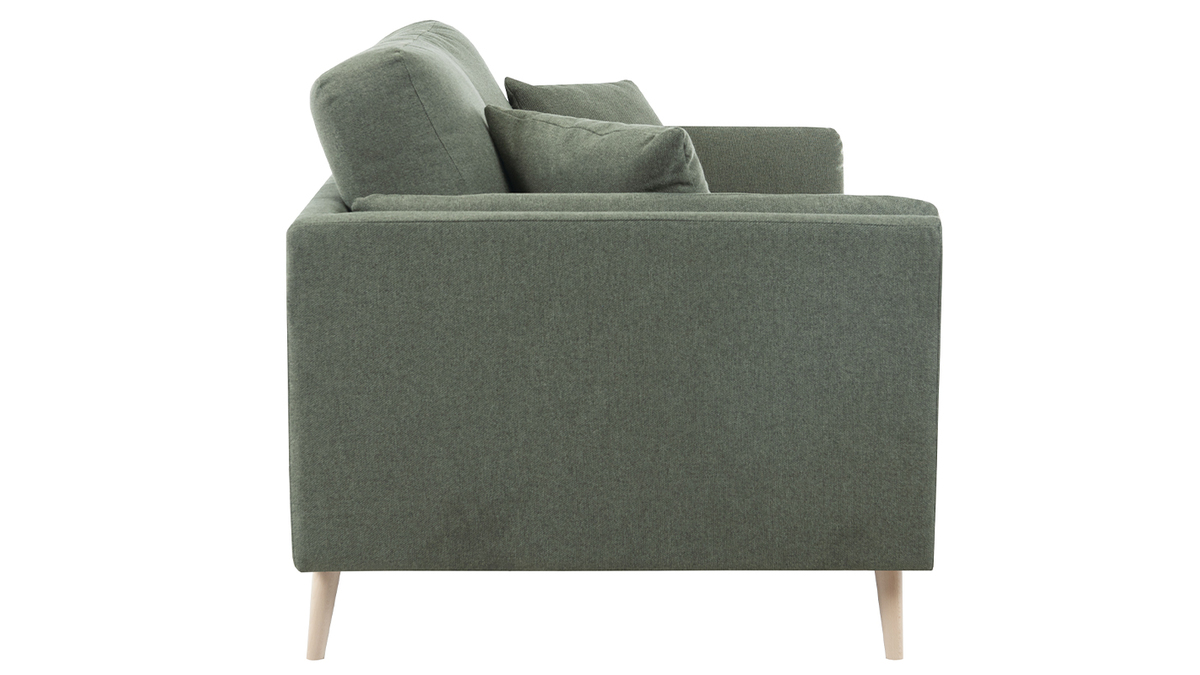 Design-Sofa 2-Sitzer aus Stoff khaki VOGUE