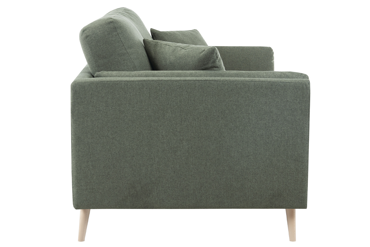 Design-Sofa 2-Sitzer aus Stoff khaki VOGUE