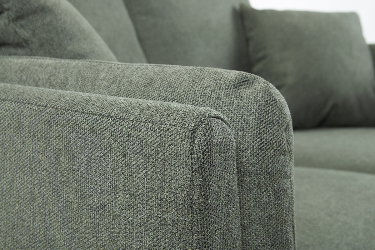 Design-Sofa 2-Sitzer aus Stoff khaki VOGUE