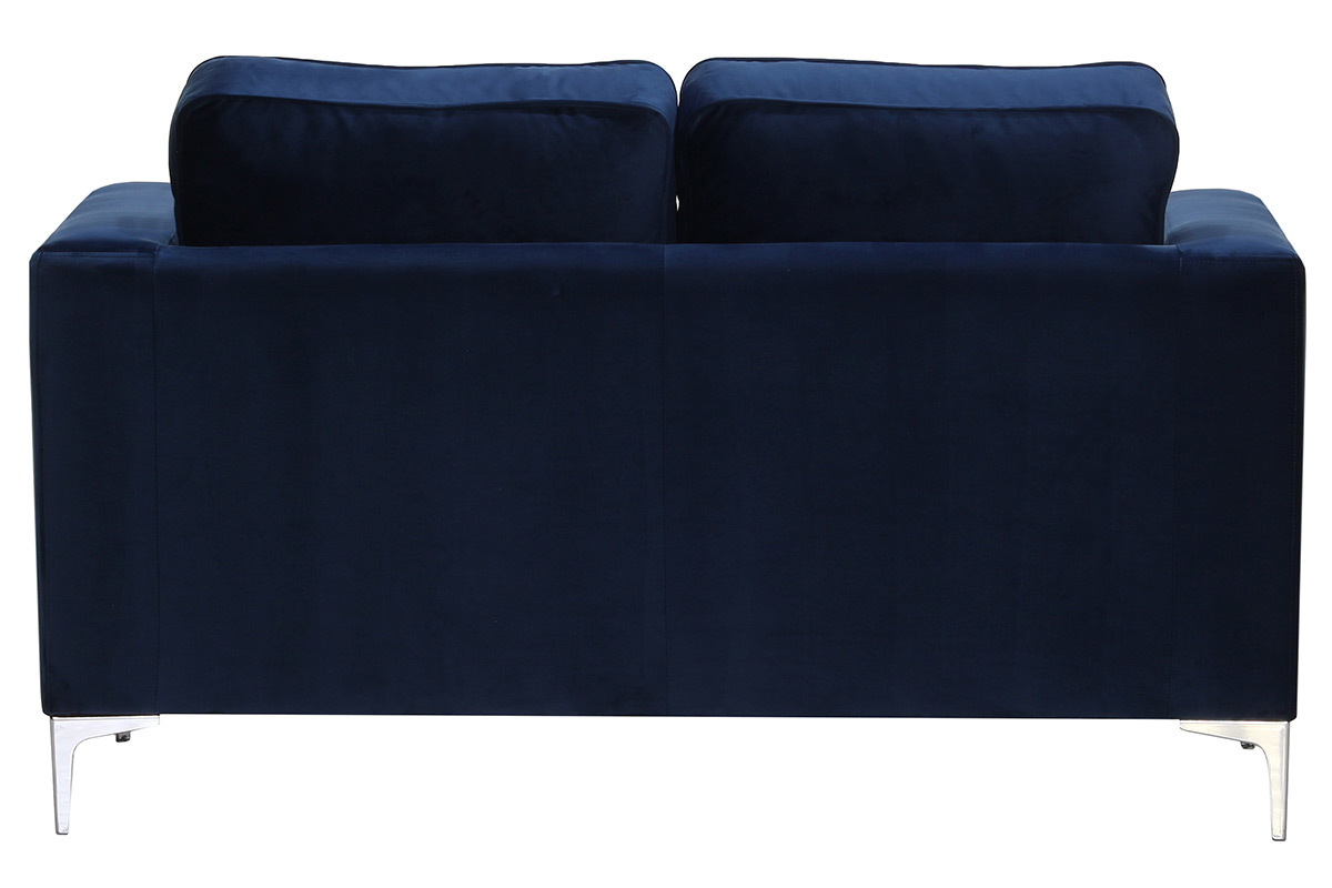 Design-Sofa 2-Sitzer Velours Dunkelblau HARRY