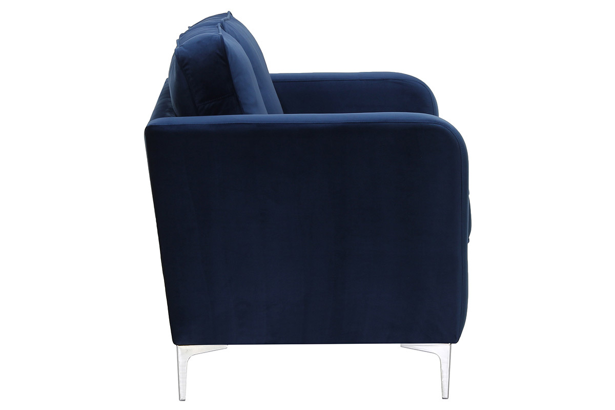 Design-Sofa 2-Sitzer Velours Dunkelblau HARRY