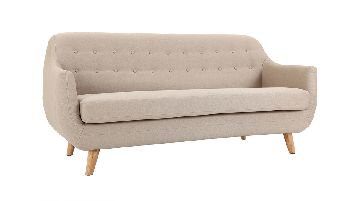 Design-Sofa 3 Pltze Beige YNOK