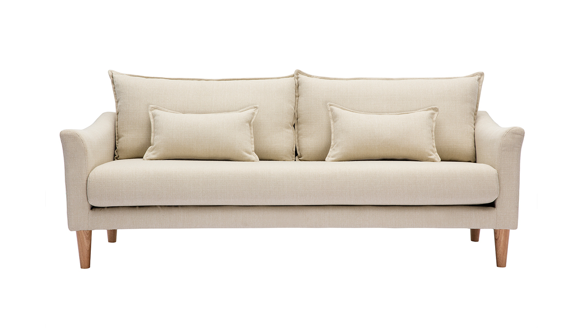 Design-Sofa 3 Pltze beiger KATE