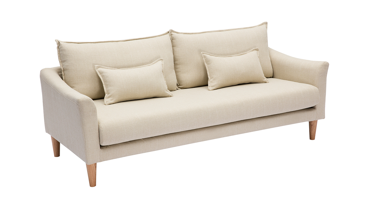 Design-Sofa 3 Pltze beiger KATE