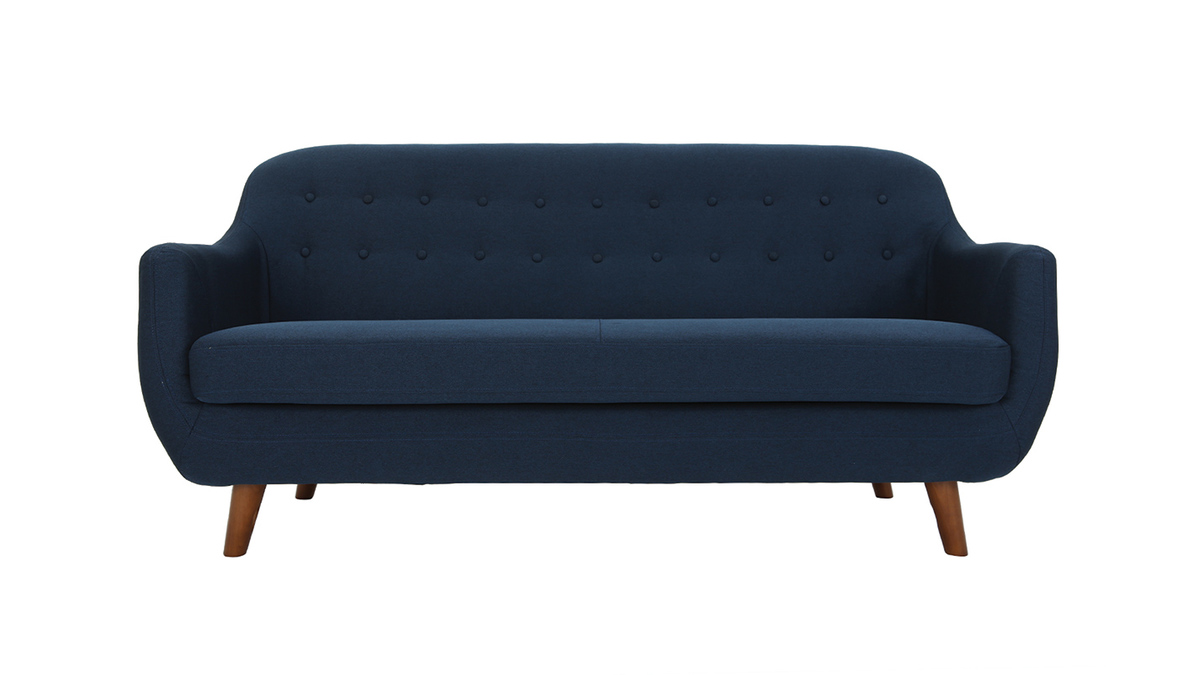 Design-Sofa 3 Plätze Blau YNOK