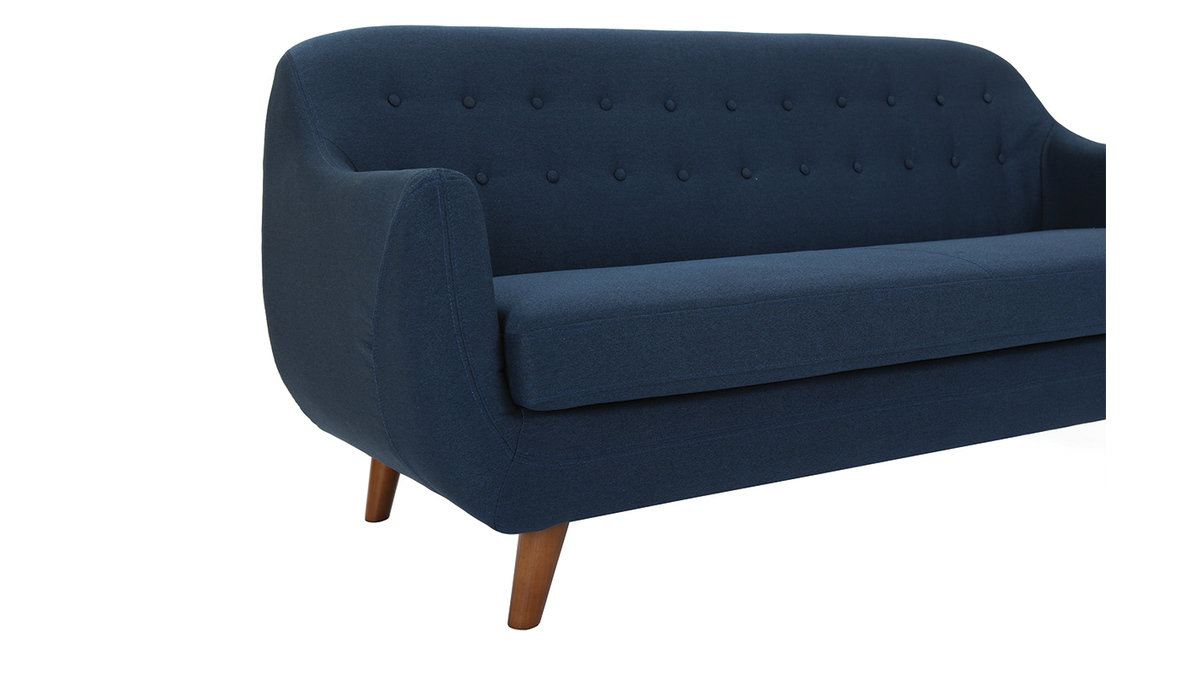 Design-Sofa 3 Pltze Blau YNOK