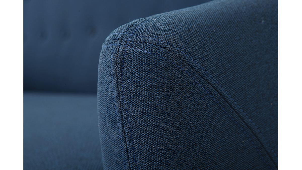 Design-Sofa 3 Pltze Blau YNOK