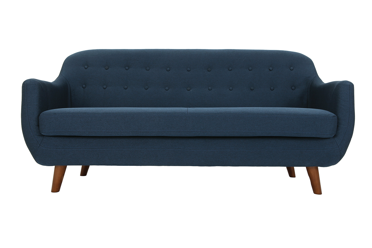 Design-Sofa 3 Pltze Blau YNOK